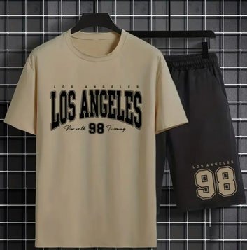BasicsBold - Men's Graphic Printed T-shirt & Short