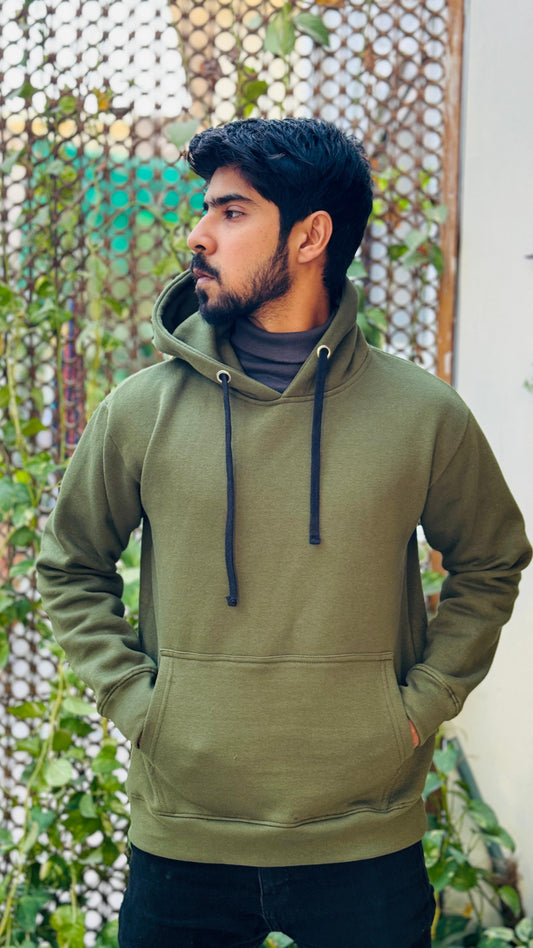 Bold Basics Boxy - Olive Green super warm hoodie